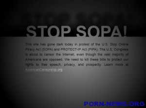 Крупные порно сайты присоединились к протесту против SOPA